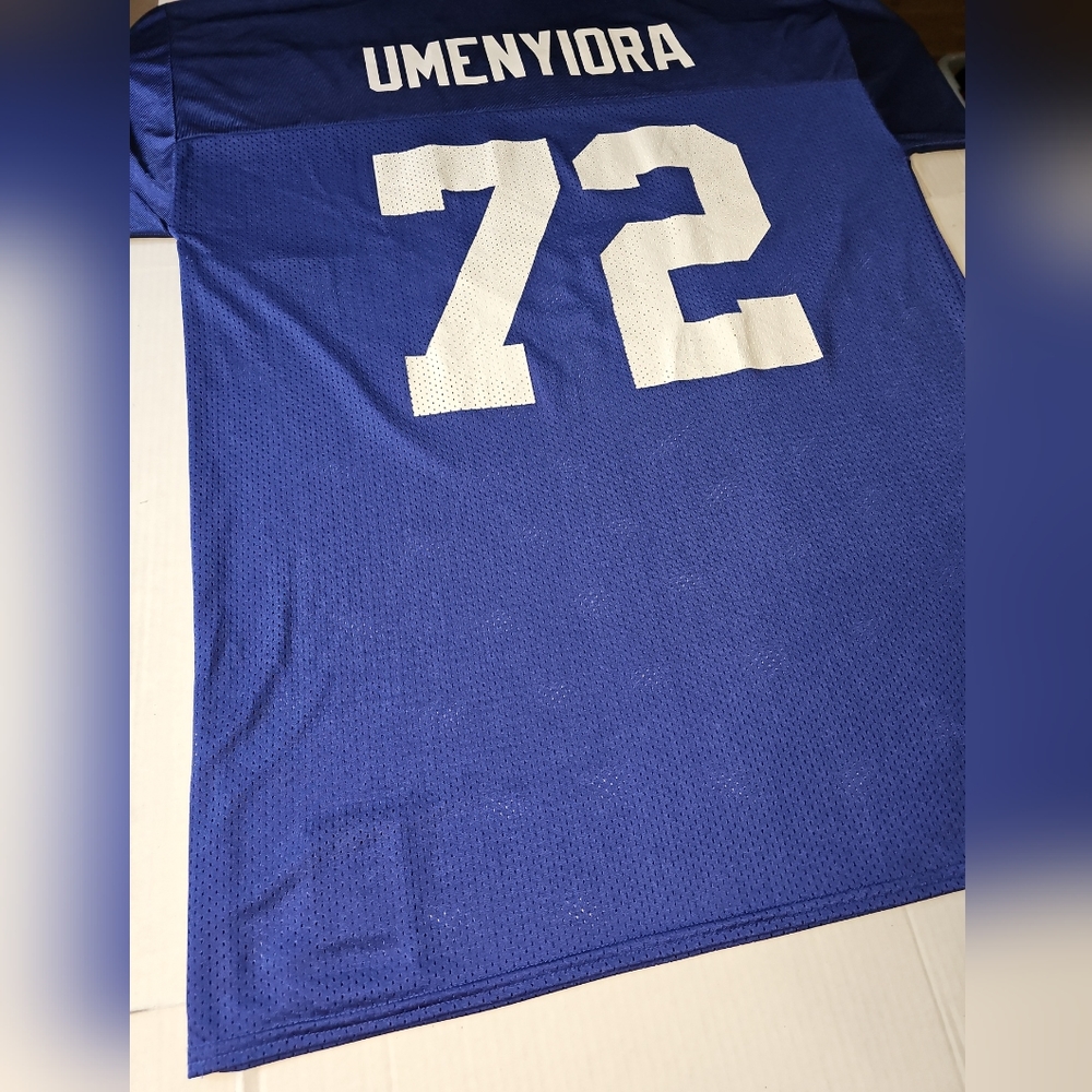 New York Giants Osi Umenyiora Reebok NFL Blue  Jersey Men's size XL Football - Picture 10 of 12